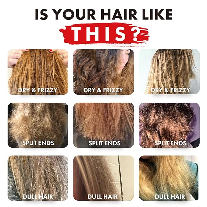 ALFHEIM Argan+ Repairing Shampoo & Conditioner Set for Dry, Damaged & Frizzy Hair with Argan Oil, Keratin, Oat Protein – Deep Repair, Moisture & Shine – Color Safe, Sulfate Free – 18 oz × 2