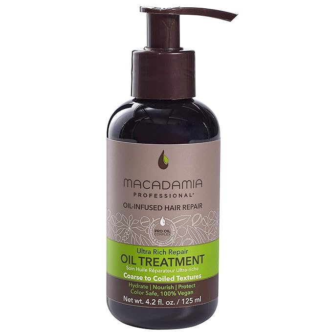 Macadamia Professional Ultra Rich Hair Repair Oil Treatment, 4.2oz