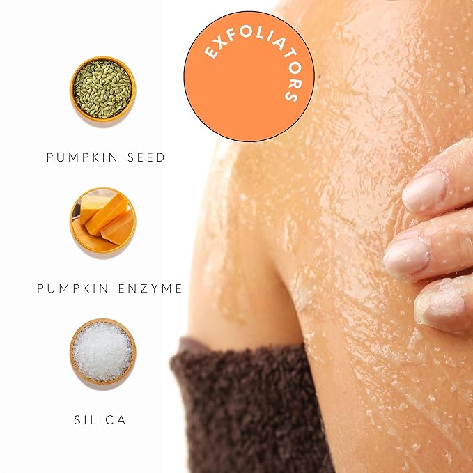 Serious Skincare Phyto Pumpkin Exfoliating Face + Body Scrub, Gently Exfoliates & Hydrates, Moisturizing Almond Oil, Coconut Oil for Soft, Radiant Skin, Smooth Away Rough Dry Skin Bumps 8 Fl. Oz.