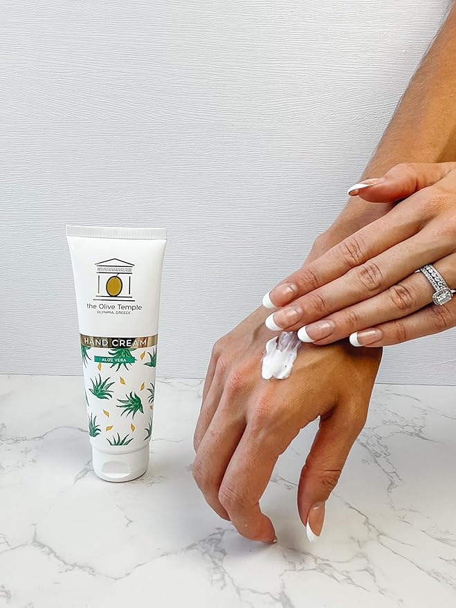Hand Cream with Olive Oil - Deep Moisturizing and Nourishing Formula for Soft, Supple Hands (Aloe), 3.38 fl. oz