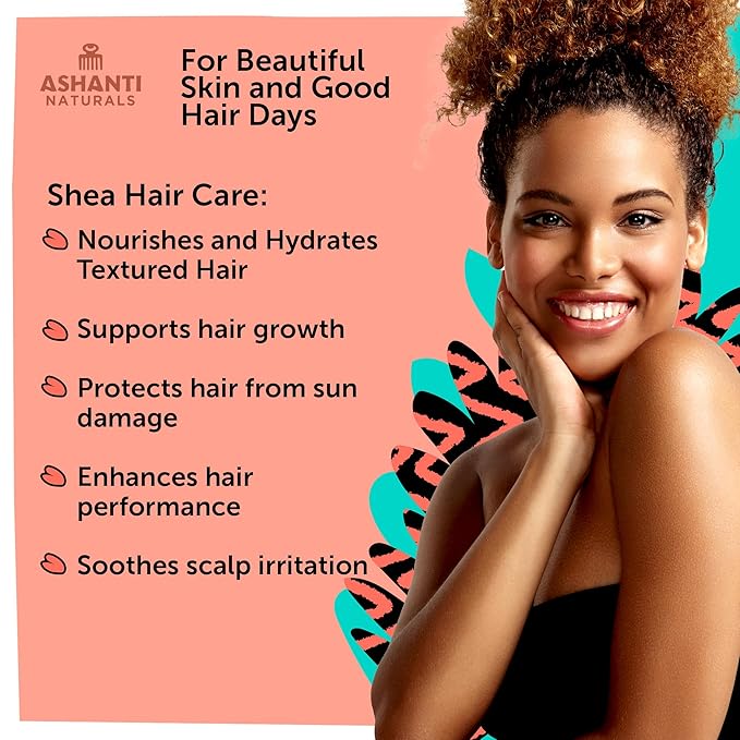 Ashanti Naturals Creamy White Shea Butter Body Butter | Grade A, 100% Natural African Raw Shea Butter for Dry Skin, Face and Hair (8oz)