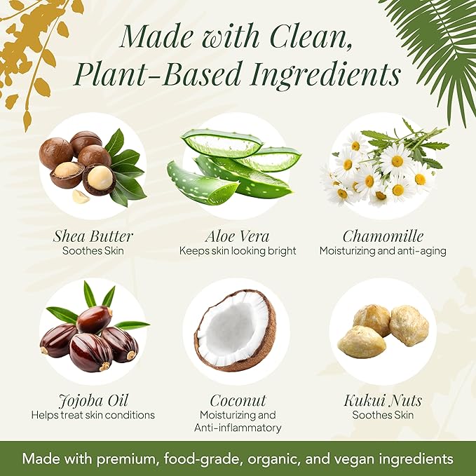 Saavy Naturals Body Cream Tropical Coconut Plant-Based Ingredients| Made In USA | Absorbent Shea Butter Vegan Formula, Thick and Creamy Body Moisturizer, Body Lotion for Dry Skin- 8.5 Fl Oz, 2 Pack