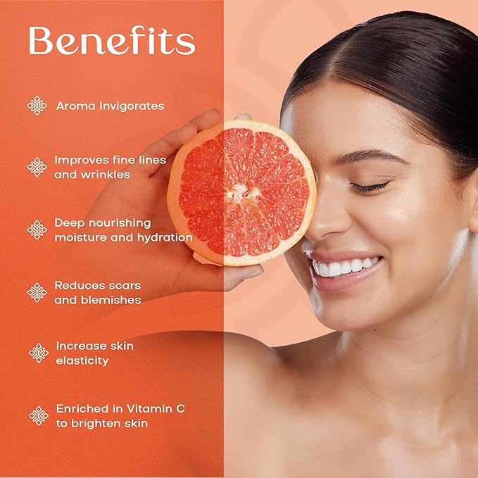 SAFA Citruse Oil for Face, Hair, Nail with Vitamin C, E & A for Scars, Stretch Marks - Orange Body Oil Fragrance - After Shower Body Oil - All Skin Types Non Comedogenic - 4 Fl Oz