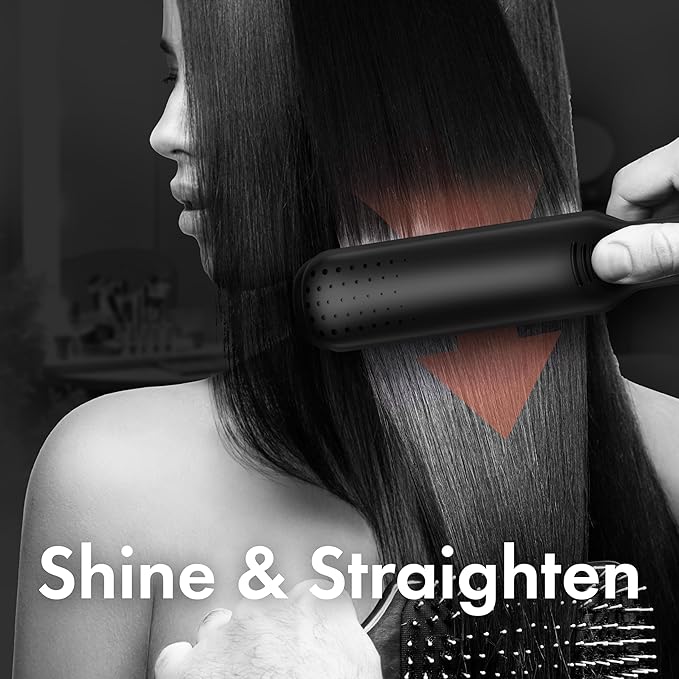 Ceramic Flat Iron Hair Straightener 1.5 Inch – Fast Heating, Adjustable Temperature (320°F-428°F), Wide Plate Hair Styling Tool for Smooth, Frizz-Free Hair – Ideal for All Hair Types