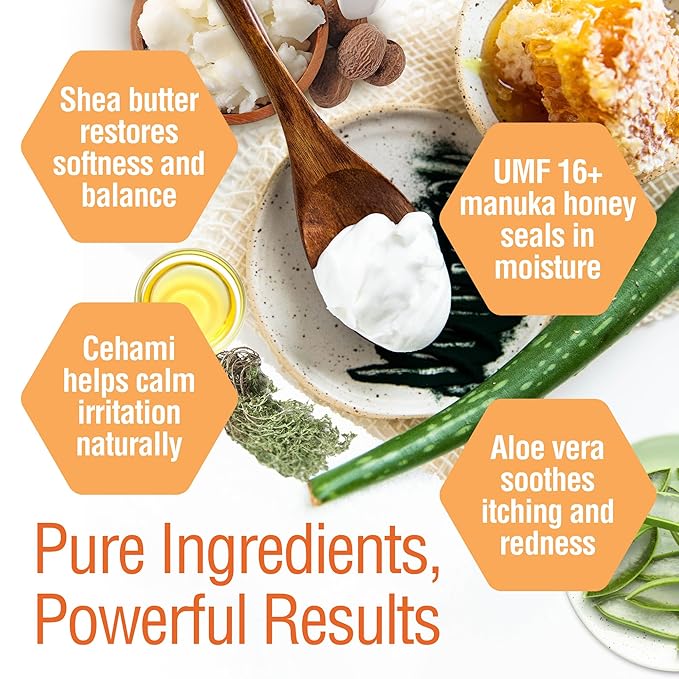 Wild Naturals Manuka Honey Moisturizer for Dry, Sensitive Skin – Eczema Relief Face Cream – Soothing Cream for Redness & Irritation – Face, Hand & Body Moisturizer for Women & Men