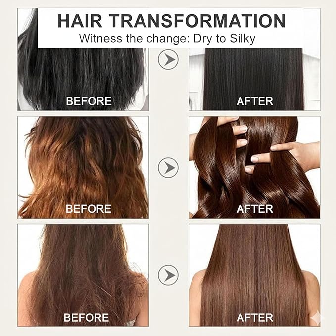 LAIKOU Moroccan Argan Hair Oil – Lightweight Leave-In Smoothing Oil for Dry, Frizzy & Damaged Hair, Anti-Frizz Shine, Split Ends Care, Heat Protection – 60ml / 2.1 fl oz