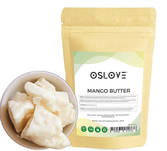 Mango Butter 2 LB Pure, Natural, Hand -packed, Fresh & Fluffy in DIY mixes | Obtained from Mango seeds | Use for DIY leave in conditioner, Salves, Body Butter, Lotions & Soaps
