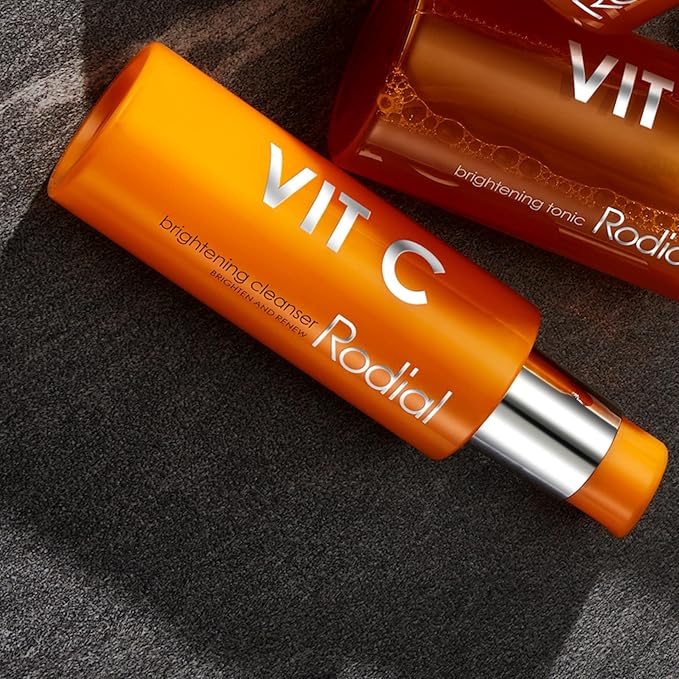 Rodial Vit C Deluxe Brightening Cleanser 0.7fl.oz, Intensive Daily Gel Facial Cleanser with Vitamin C and Glycolic and Lactic Acids for Smoothing Fine Lines, Firming and Toning Face Cleanser