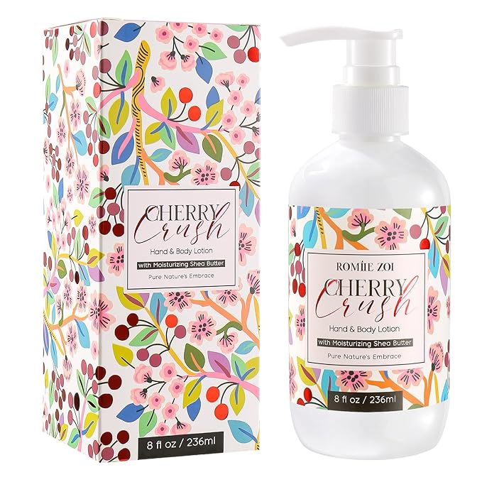 ROMIIE ZOI Daily Hand & Body Lotion with Moisturizing Shea Butter for All Skin Type- Cherry Crush - 236 ML / 8 FL OZ
