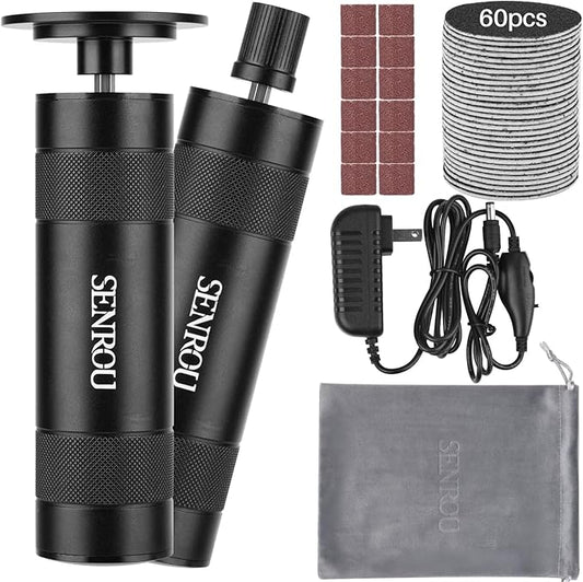 Electric Foot Callus Remover, 2-in-1 Electric Foot Filer/Nail Filer, Callus Remover for Feet with 60Pcs+12Pcs Sandpaper Discs，Holiday Gift Foot Repair Tool, Black