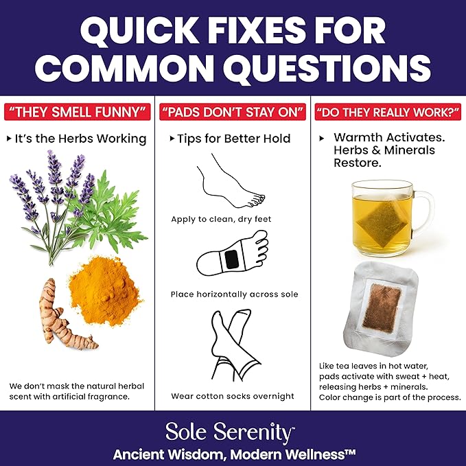 Sole Serenity Good Night Foot Pads with Zeolite Mineral, Magnesium Glycinate, Ashwagandha, Valerian Root and Chamomile for Sleep and Foot Care (Good Night - 3 Pack)