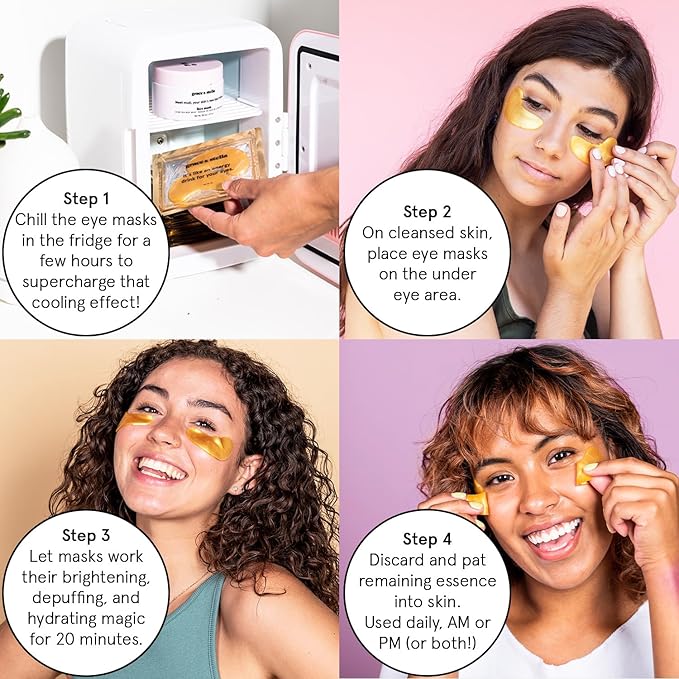 grace & stella Award Winning Under Eye Mask Reduce Dark Circles, Puffy Eyes, Undereye Bags, Wrinkles, Gel Under Eye Patches, Christmas Gifts Under 10 Dollars, Nurse Gifts, Vegan (6 Pairs, Blue)