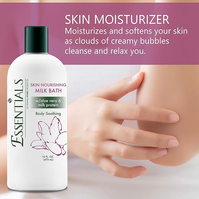 Stanley Home Products A6808 Essentials Nourishing Milk Bath for Spa & Home - Skin Moisturizer & Softener - Light, Fresh Fragrance - 16 Fl. Oz (Pack of 1)