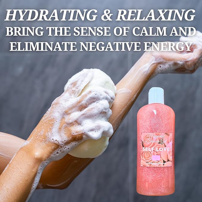 Self Love Shower Gel – Moisturizing Body Wash for Self-Care, Confidence, Healing & Soft Skin | Daily Ritual Shower Gel for Women