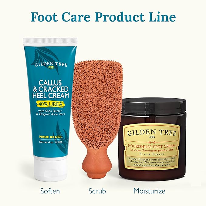 GILDEN TREE Urea Cream 40 Percent for Feet Maximum Strength Cracked Heel Treatment Foot Cream for Calluses and Dry Feet, Enriched with Shea Butter & Aloe for Moisturizing, Made in USA