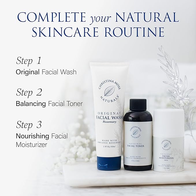 Christina Moss Naturals Face Wash for Women & Men – Gentle Facial Cleanser for All Skin Types, Organic Face Wash & Gel Cleanser for Daily Use, Non-toxic, Fragrance-, Paraben-, Sulfate-Free, 4 oz.