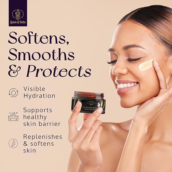 African Shea Butter Raw Organic Unrefined Shea Butter for Face 8 Oz (Pack of 1) East African Pure Shea - Organically Certified USDA for All Skin Types Body and Hair Moisturizing Skincare