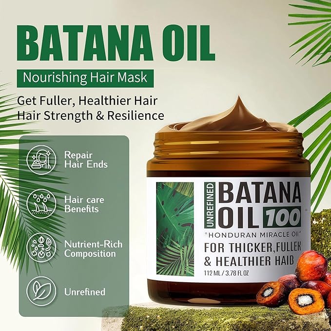 Aero Zen Batana Hair Growth Oil, 100% Pure Natural Batana Oil, Unrefined, Repairs Damaged, Dry Hair and Split Ends, Enhances Hair Volume, Suitable for Both Men and Women (3.78 oz)