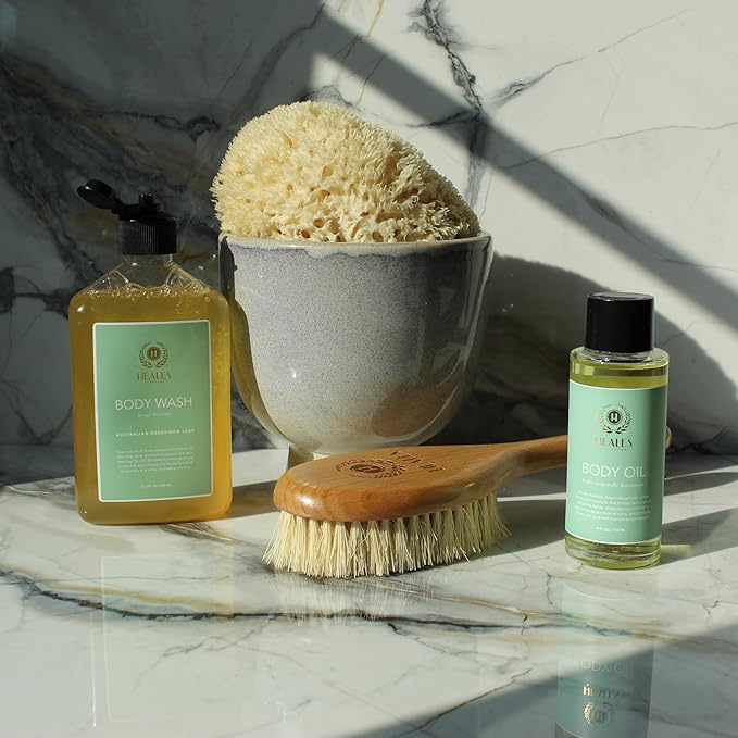 Premium Dry Brush for Lymphatic Drainage, Cellulite Reduction & Exfoliating Body Brush - Natural Bristles & FSC-Certified Beechwood - Eco-Friendly, Zero Waste Spa-Quality Self-Care Gift