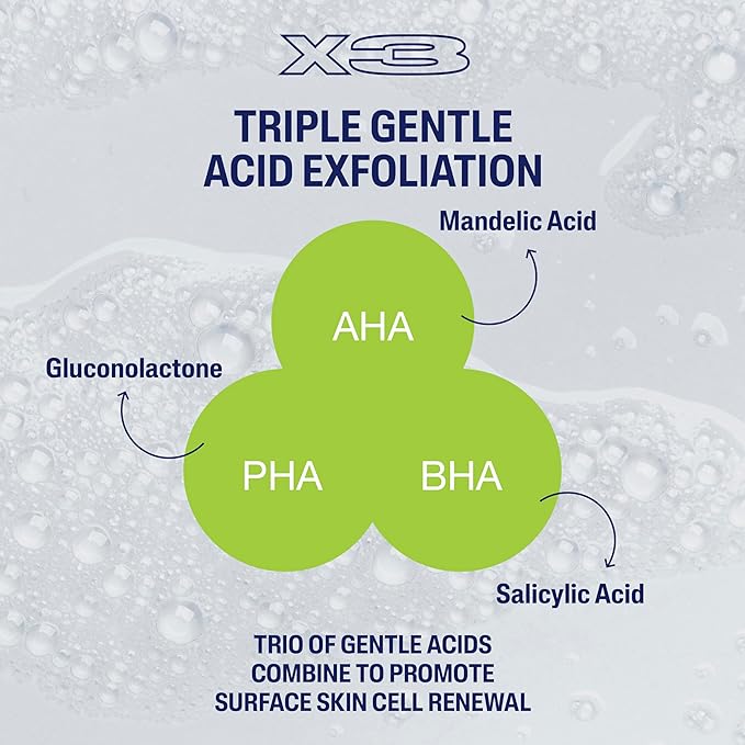 Cetaphil Gentle Exfoliating SA Cleanser, Foaming Gel Cleanser for All Skin Types, 8 Oz Pump Bottle, Salicylic Acid, Mandelic Acid & Gluconolactone, Gently Exfoliates, Dermatologist Recommended Brand