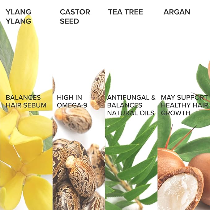 Shedavi Iconic Vegan Hair Serum with Botanicals - Growth Treatment for Women & Men's Dry, Damaged Hair and Scalp with Argan, Coconut, Castor, and Tea Tree Oils