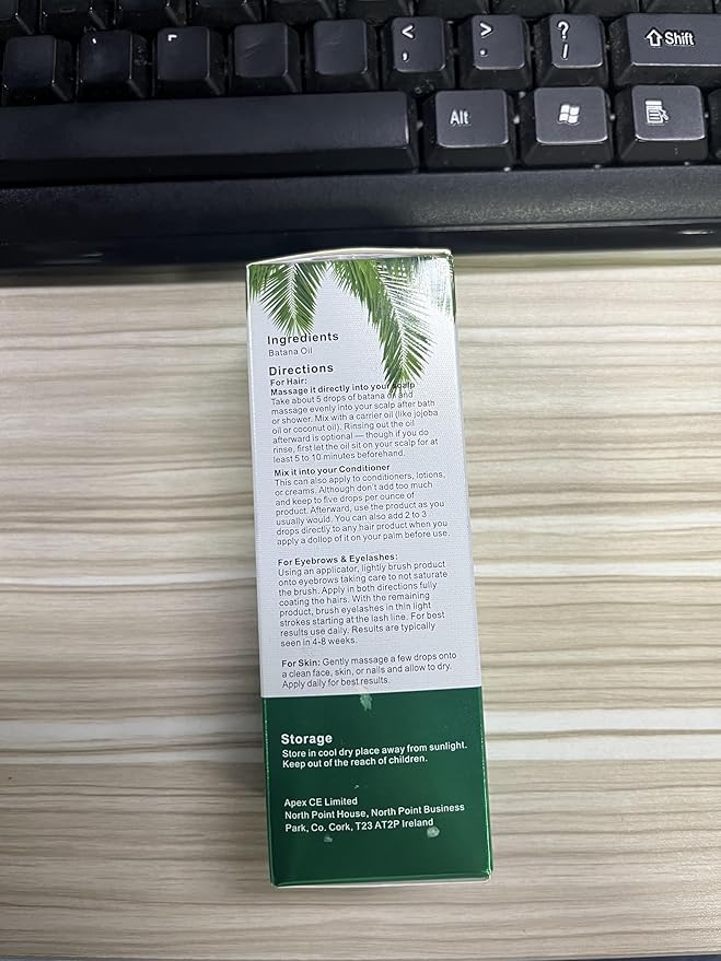 100% Cold-Pressed Batana Oil – Pure Hair Growth & Repair Oil, 4.04 Fl Oz | Natural & Chemical-Free Deep Nourishing Treatment for Scalp, Split Ends & Dry Hair