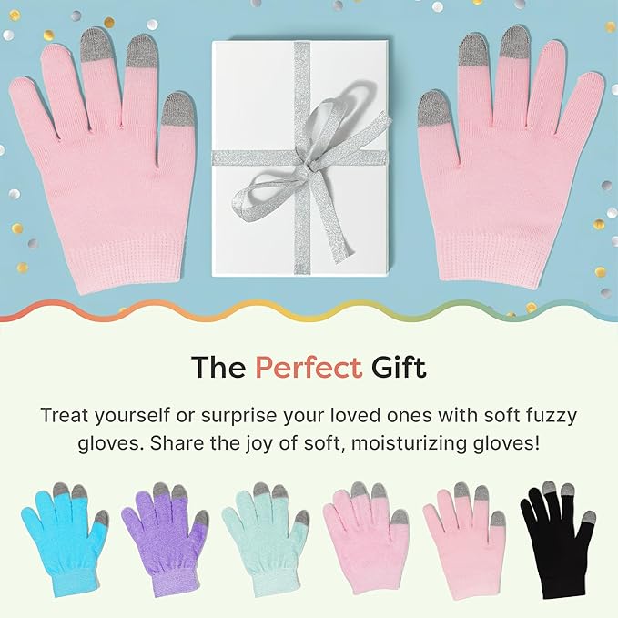 ZenToes Moisturizing Gloves for Dry Hands, Gel Infused with Jojoba Seed Oil, Olive Oil and Vitamin E, Overnight Hand Moisturizer (OSFM, Cotton Pink)