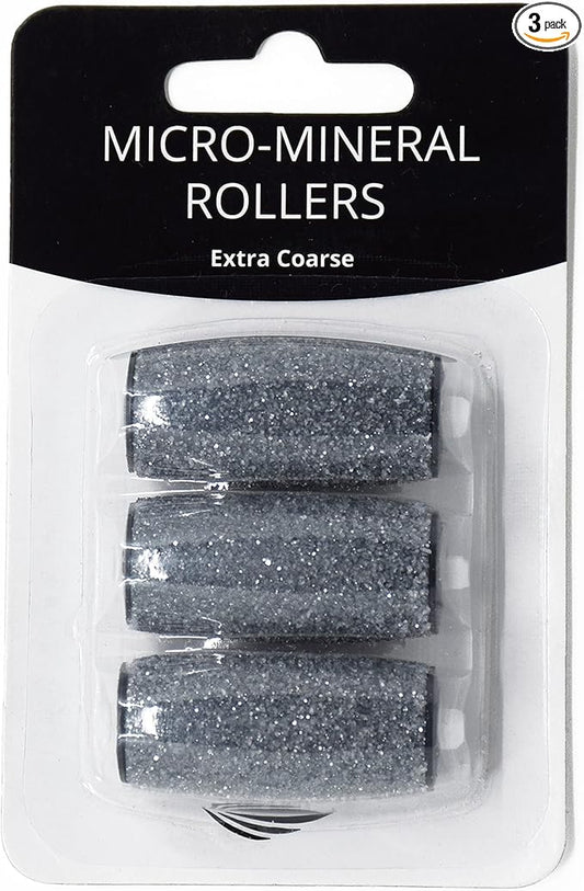 Own Harmony Extra Coarse 3 Refill Rollers Best Fit for Electric Callus Remover CR900 for Men - Pedicure File Tools Foot Care - Replacement Refills 3 Pack