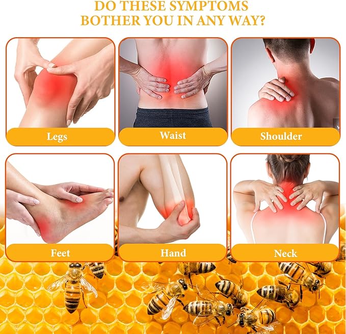 New Zealand Bee Venom Cream, High Strength Recovery Muscle Joint Cream, Natural Organic, Soothe Back, Neck, Hands, Feet, Shoulder, Leg, Knee, Ankle Pain