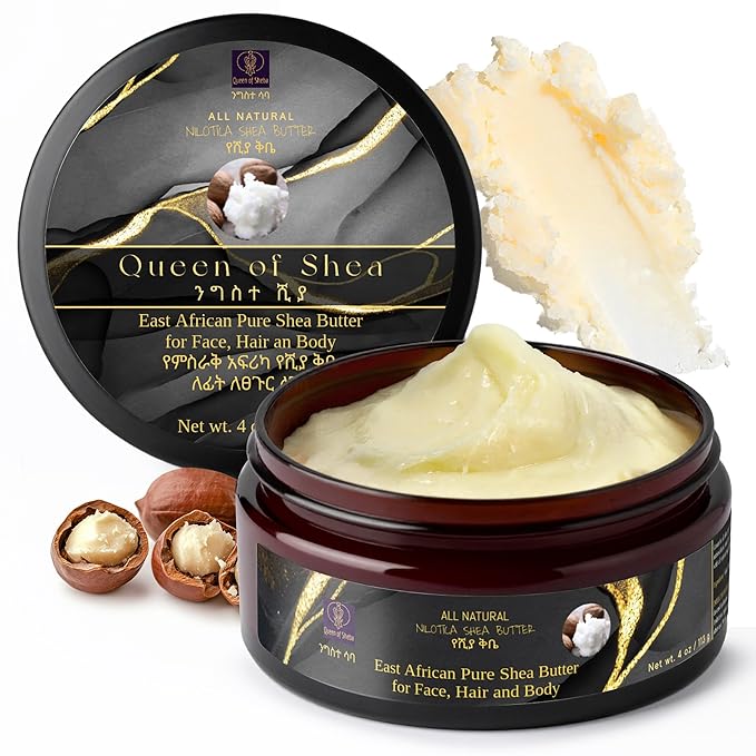 African Shea Butter Raw Organic Unrefined Shea Butter for Face 4 Oz (Pack of 1) - Organically Certified USDA for All Skin Types Body and Hair Moisturizing Skincare