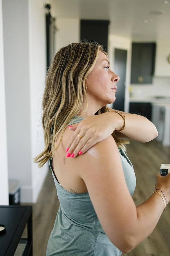 Living the Good Life Naturally Magnesium Muscle Cream Transdermal Magnesium Lotion with Blue Emu, Peppermint, Menthol, and Magnesium Chloride for Muscle Recovery - Travel Size, 3.4 oz