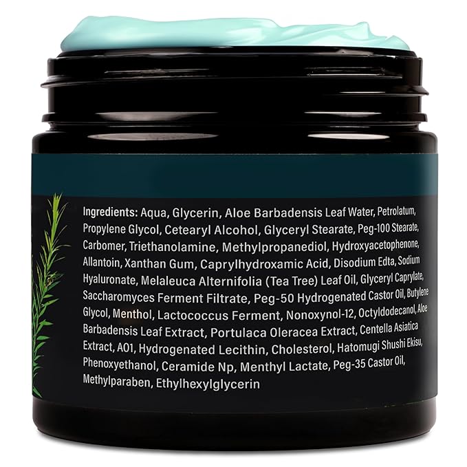 NUVADERMIS Tea Tree Oil Foot Cream – Effective Recovery Cream for Dry, Cracked Feet, Athlete’s Foot, Ringworm & Itchy Skin – Soothing Moisturizer – 7 oz