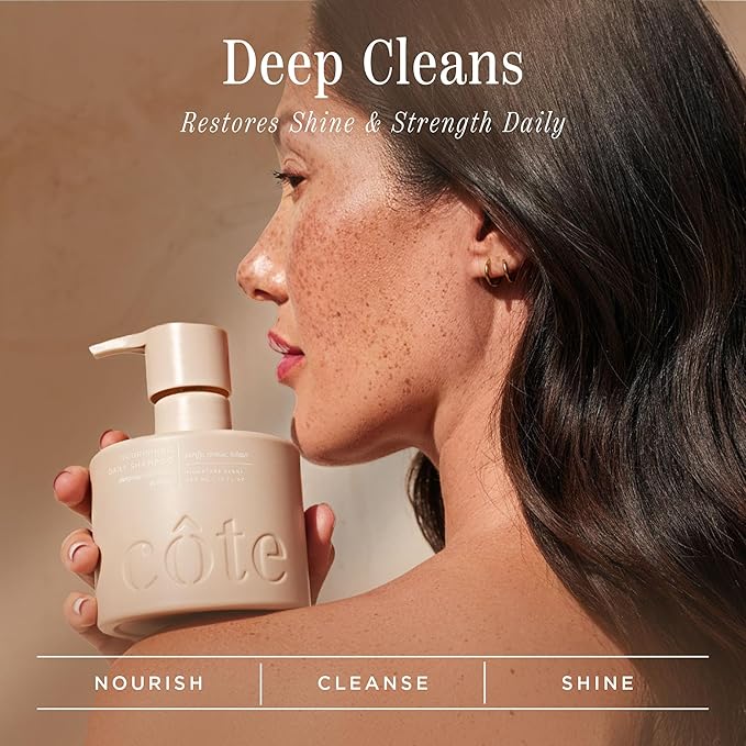 Cote Beauty’s Nourishing Daily Shampoo for Dry Hair, Deep Cleansing & Hydrating Formula, Prevents Breakage, Cruelty-Free Hair Shampoo for Women, Enriched with Yerba Maté & Baobab Extract, 10 FL Oz