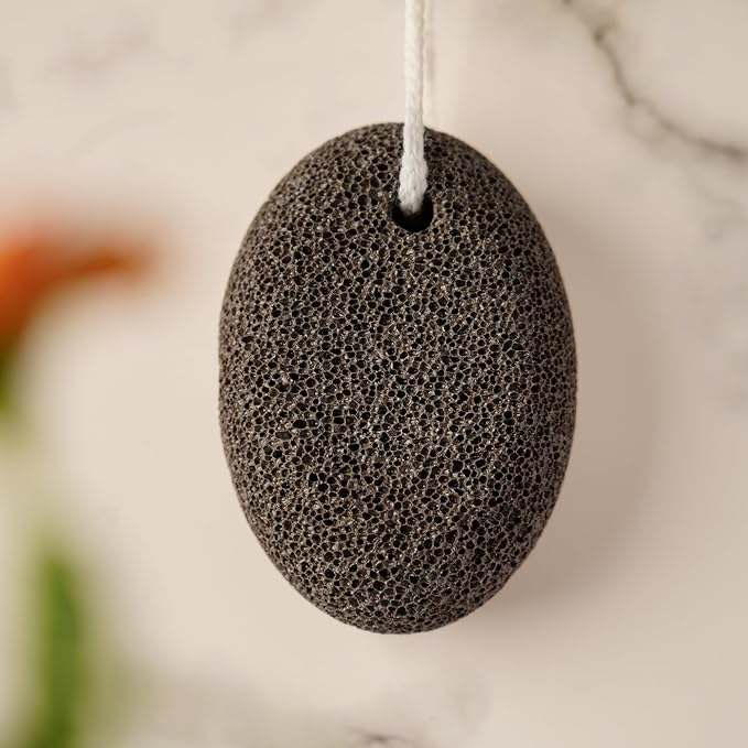 Extra Thick Pumice Stone for Feet and Hands – Ergonomic, Durable Natural Foot File – Gray, 3.9x2.8x1.6 in – Ideal for Cracked Heel Treatment,Callus Remover for feet&Dead Skin Exfoliation