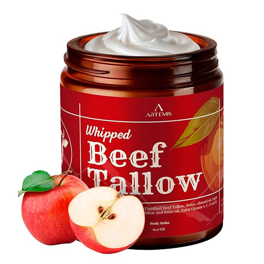 Beef Tallow for Skin - Beef Tallow face and body Balm, Natural Cream, 6 oz (Pack of 1) | Grass-Fed Beef Tallow, All-Natural Moisturizer, Whipped Beef tallow Cream for Smooth Skin, Vitamins A, C, D, E