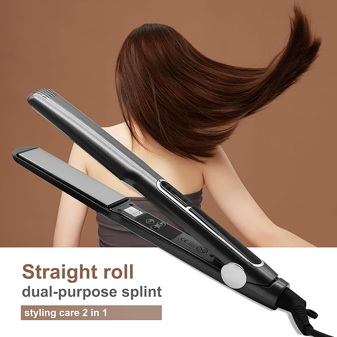 Iron Hair Straightener for Women,Small Flat Iron straightening Iron(EU Plug)