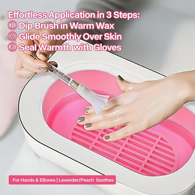 NOVAL Paraffin Wax Refills – Moisturizing & Nourishing, 6 Pack (1LB Each) Peach Scented Wax Blocks for Hands and Feet Spa Bath, Deep Hydration for Dry Skin and Cracked Heels