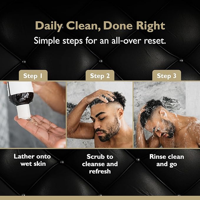 Hydrating Bodywash for Men – 16oz (2-pack, Obsidian Cardamom)