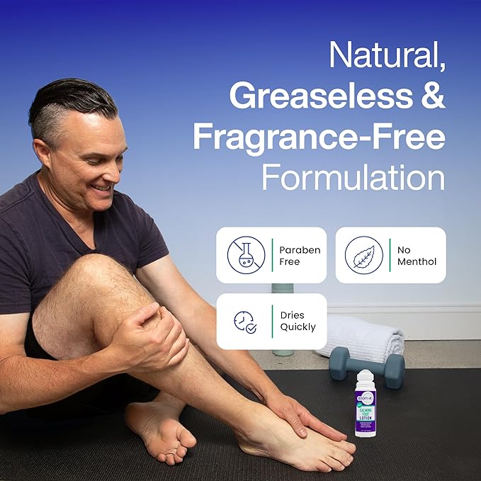 Epsom-It Calming Foot Lotion Set - Topical Magnesium Cream & Rollerball for Feet & Ankles, Epsom Salt Magnesium Sulfate Rub, Soften Tough Skin & Cracked Heels, Stiffness in Legs, Knees and Feet, 3.5oz
