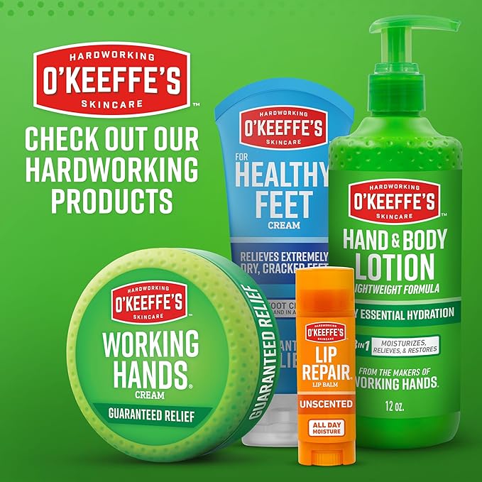 O'Keeffe's Working Hands Hand Cream for Extreme Dryness - 7 oz Tube (2 Pack) - Repairing Skincare for Cracked, Dry Hands