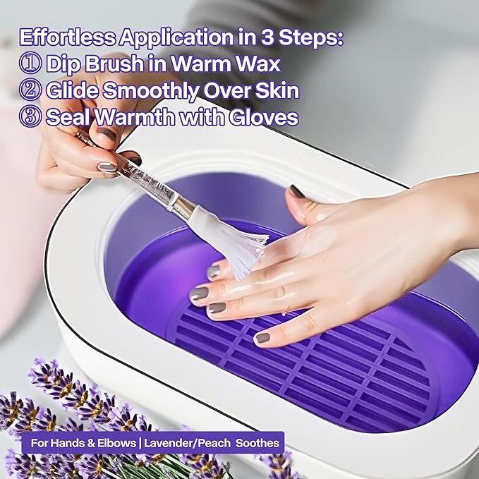 NOVAL Paraffin Wax Refills – Hydrating & Relaxing, 6 Pack (1LB Each) Lavender Scented Wax Blocks for Hands and Feet Spa Bath, Nourishing Care for Dry Cracked Skin