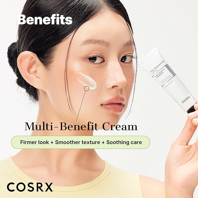 COSRX Retinol 0.3% Cream, 0.67 Oz, Anti-aging Eye & Neck Cream with Retinoid Treatment to Firm Skin, Reduce Wrinkles, Fine Lines, Signs of Aging, Gentle Daily Korean Skin Care, Stocking Stuffers