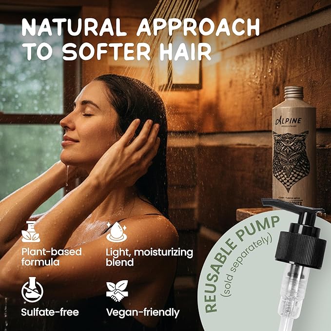 Alpine Provisions Cedar & Sandalwood Organic Conditioner - Natural, Moisturizing, & Strengthening w/Essential Oils, Sunflower oil & Aloe Vera, Vegan, Sulfate - Plant-Based Hair Care - 16.9 FL Oz