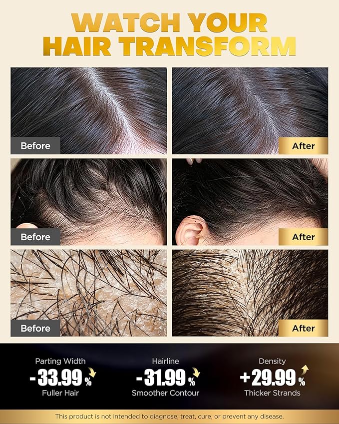 Tripeptide-Infused Hair Growth Biotin Shampoo and Conditioner Set, Onion Anti-Loss Volumizing Moisturizing Treatment for Soft Shine Hair, Dandruff Routine Rosemary Shampoo for Men and Women, 2x16.9oz