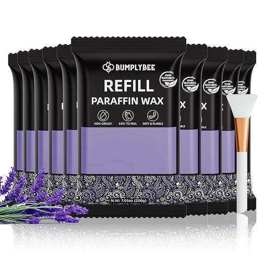 Paraffin Wax for Hand and Feet Refill,10 Packs Lavender Paraffin Wax machine for Hand and Feet Refill, Skin Moisturizing, Non-Greasy, Easy-Peeling