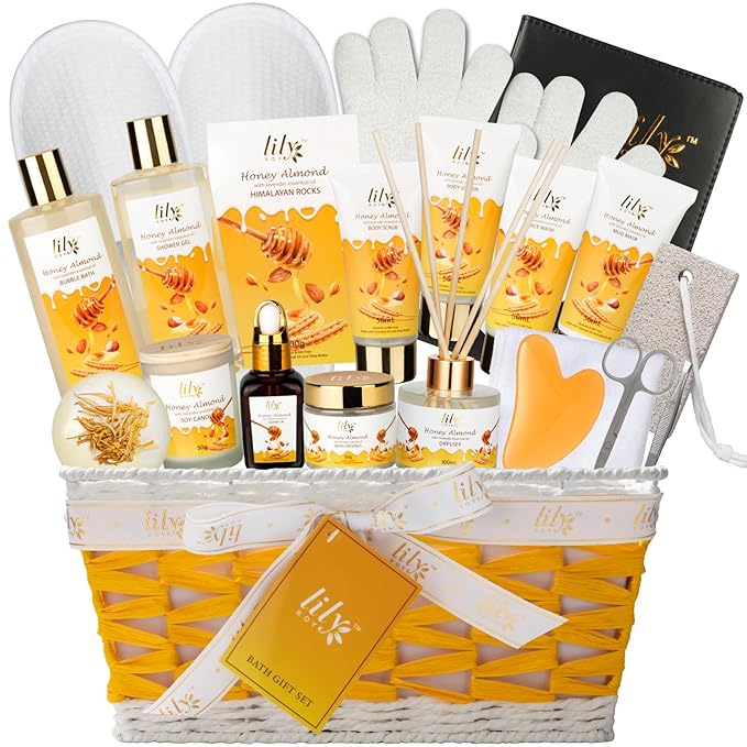 Christmas Gifts for Women - 21-Piece Luxury Bath and Body Gift Basket Set for Women & Men Spa Gift Baskets Set Self Care Gift | Gift Set for Mothers Day Birthday Gifts Gift Sets for Her & Him