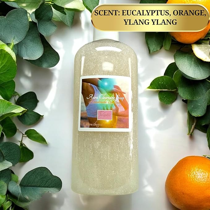 Aura Cleansing Shower Gel – Natural Energy Purifying Body Wash with Essential Oils, Crystal-Infused for Chakra Balancing & Spiritual Detox – Vegan, Sulfate-Free, 8 oz