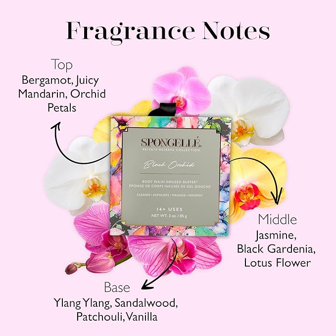 Spongelle Black Orchid Body Wash Infused Buffer