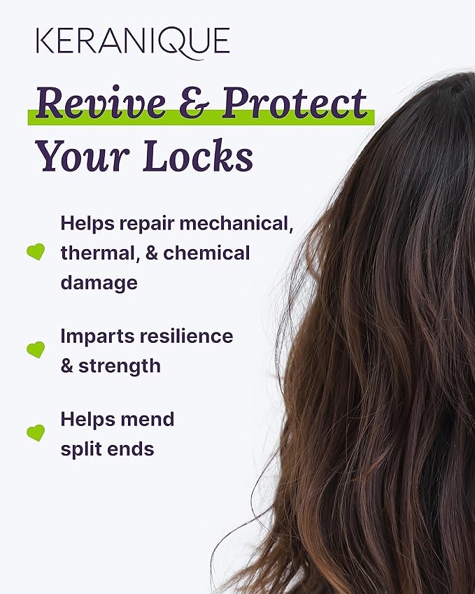 Keranique Shampoo for Dry, Damaged Hair - Keratin-Infused, Sulfate-Free, Anti-Hairfall Control, Deep Repair