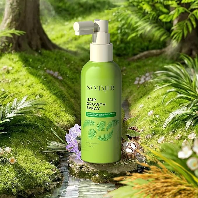 Svvimer Hair Growth Serum Spray - with Rosemary Batana Oil Biotin for Hair Loss and Thinning Hair - Thicker Fuller Hair for Women Men 2 Fl Oz (Pack of 1)